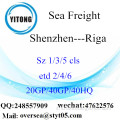 Trasporto di merci del mare di Shenzhen a Riga